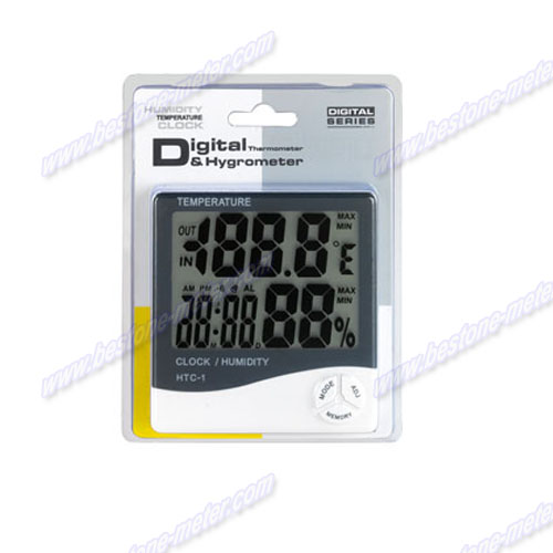 Thermo-Hygrometer with Clock and Calendar HTC-1(NEW)