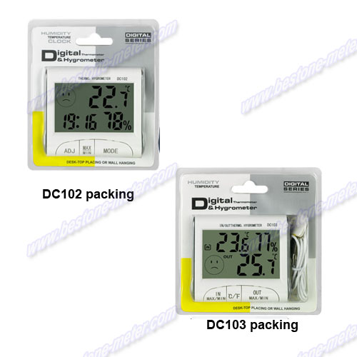 Thermo-Hygrometer with Clock DC102,Thermo-Hygrometer DC103