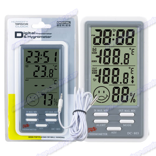 Thermo-Hygrometer with Clock & Calendar DC803