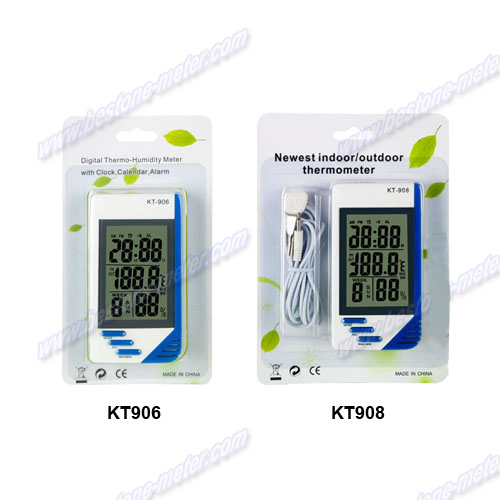 Thermo-Hygrometer with Clock & Calendar KT906,KT908