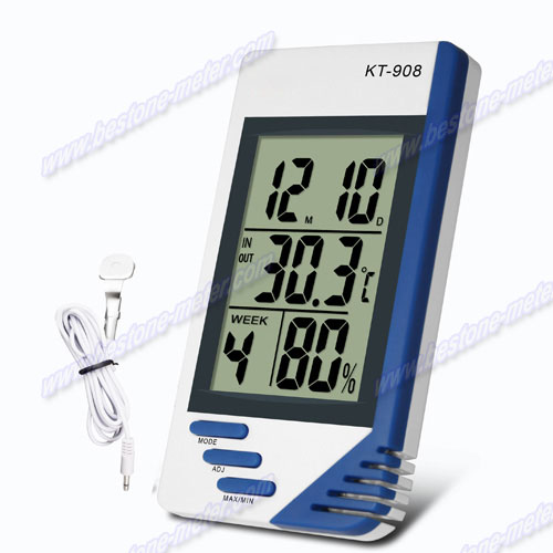 Thermo-Hygrometer with Clock & Calendar KT906,KT908