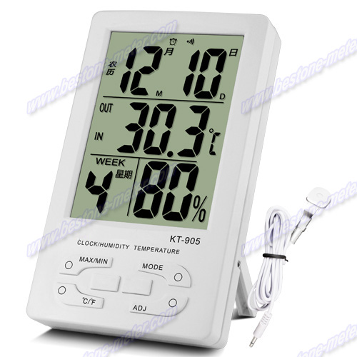 Thermo-Hygrometer with Clock & Calendar KT903, KT905