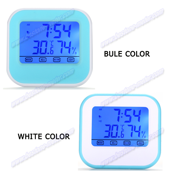 Touch Screen,Thermo-Hygrometer with Clock and Date TH026